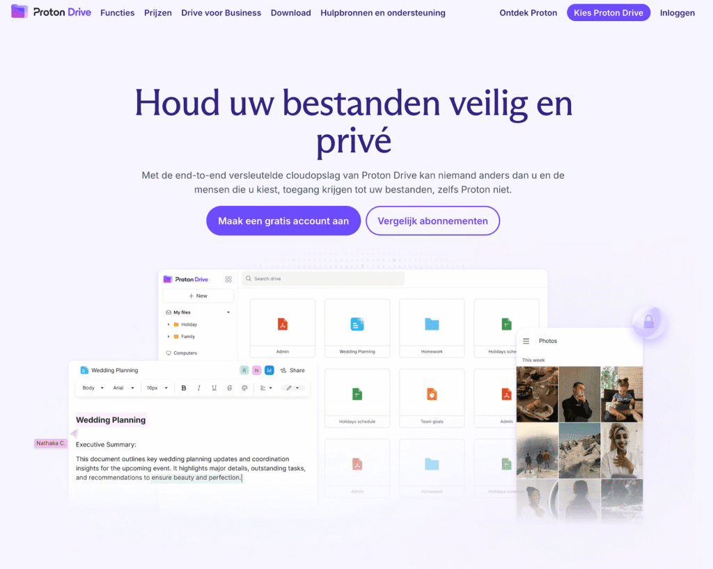 Proton Drive skärmdump